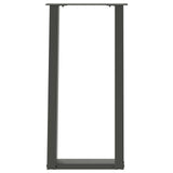 Console Table Legs U-Shaped 2 pcs Anthracite 28x cm Steel 4012778