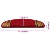 Stair Mats Self-adhesive 10 pcs 65x21x4 cm Red 149831