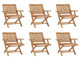 7 Piece Garden Dining Set Solid Teak Wood 3059550