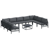 Garden Sofa Set Anthracite Steel 3379015