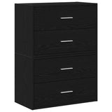 Cabinets with 2 Drawers 2 pcs Black Oak 60x31x40 cm Engineered Wood 858824