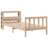 Bed Frame without Mattress 90x190 cm Single Solid Wood Pine 3305890