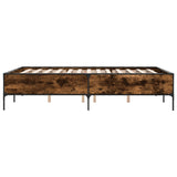 Bed Frame without Mattress Smoked Oak 135x190 cm Double 3279814