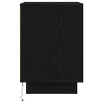 ZNTS Bedside Cabinet with LED Lights Black 38x34x50 cm 861267