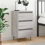 ZNTS Bedside Cabinet Grey Sonoma 40x35x69 cm Engineered Wood 826936