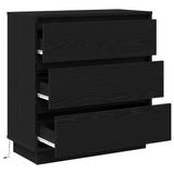 Bedside Cabinet Black Oak 71 x 34.5 x 75 cm Engineered wood 869635