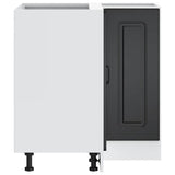 Kitchen Corner Base Cabinet Kalmar Black Engineered Wood 853508