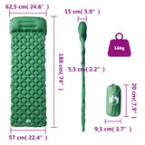 Inflating Camping Mattress with Pillow 1-Person Green 4007111