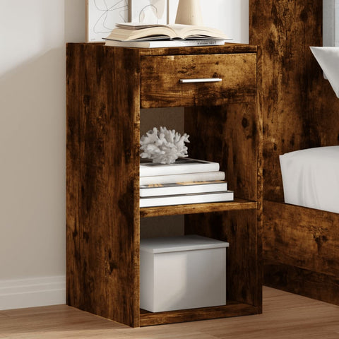 ZNTS Bedside Cabinets 2 pcs Smoked Oak 35x34x65 cm Engineered Wood 840585