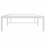 ZNTS Metal Bed Frame without Mattress White 80x200cm 350904