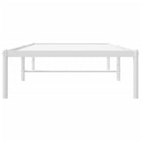 ZNTS Metal Bed Frame without Mattress White 80x200cm 350904