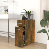Apothecary Cabinet Smoked Oak 20x45.5x60 cm Engineered Wood 815864