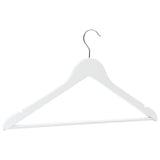 100 pcs Clothes Hanger Set Non-slip White Hardwood 289916