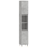 ZNTS 3 Piece Bathroom Furniture Set Concrete Grey Engineered Wood 3190295