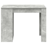 ZNTS Desk with Drawer and Shelf Concrete Grey 102x62x77.5 cm Engineered Wood 858689