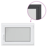 Basement Window RISOR 90 x 50 cm PVC and Glass Anthracite 42047327