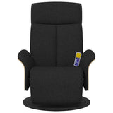 Massage Recliner Chair Black 79 x 87 x 104.5 cm Fabric 42018594