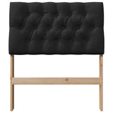 Upholstered Headboard Black 80 cm Solid Pine Wood 879366