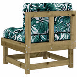 Middle Sofa with Cushions Impregnated Wood Pine 825435