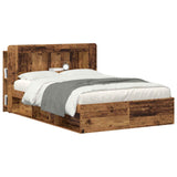 Headboard Cabinet with Storage Old Wood Engineered Wood 8001289