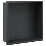 Shower Niche Matt Black 32x32x9 cm Stainless Steel 4005126