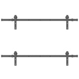 Sliding Door Hardware Kit 152,5 cm Steel Black 3295723