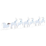 LED Reindeers 7 pcs Silver Fabric 3385891