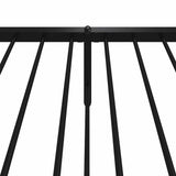 Metal Bed Frame without Mattress with Footboard Black 100x190cm 350876