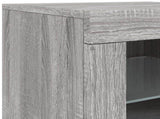 Sideboard with LED Lights Grey Sonoma 142,5x37x67 cm 3209091