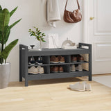 Hall Bench Grey 110x40x60 cm Solid Wood Pine 821791