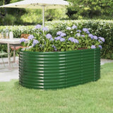 Garden Raised Bed Galvanised Steel 175x100x68 cm Green 319058