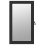 Mirror Jewellery Cabinet with LED Lights Wall Mounted Black 353230