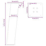 Coffee Table Legs 4 pcs Natural Steel 30 cm Steel 4012499