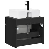 Bathroom Furniture Set Black Engineered Wood 3404291