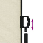 Retractable Side Awning Cream 200x600 cm 4004655