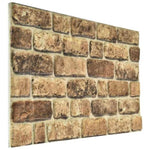 ZNTS 3D Wall Panels with Dark Sand Brick Design 10 pcs EPS 147202