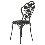 Bistro Chair Set of 2 Black Cast Aluminium Standard 317750