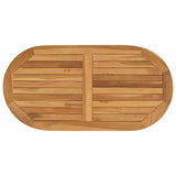 Table Top Oval Solid Teak Wood Natural 42033171