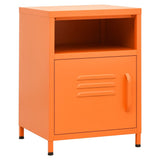 Nightstand Orange 35x35x51 cm Steel 336219
