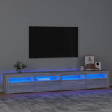 TV Cabinet with LED Lights Grey Sonoma 240x35x40 cm 3152768