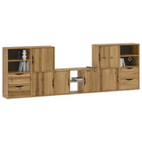 5 Piece TV Units with Storage ODDA Solid Wood Pine 3365374