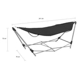 Hammock with Foldable Stand Black 44365