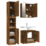 ZNTS 3 Piece Bathroom Cabinet Set Smoked Oak Engineered Wood 3115881