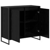 Side Cabinet Black Oak 79 x 36 x 75 cm Engineered Wood 886600