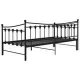 Sofa Bed Frame Black Powder-coated metal 90x200 cm 324758