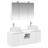 Bathroom Cabinet Set 4 pcs White Engineered Wood 3406455