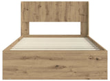 Bed Frame with Storage and Headboard Artisan Oak 75 x 190 cm 3414274