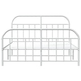 Metal Bed Frame without Mattress with Footboard White 180x200cm 353706