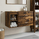 Bathroom Furniture Set 2 pcs Smoked Oak Engineered Wood 3403940