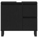 Bathroom Sink Cabinet Black Oak 65 x 33 x 60 cm Engineered Wood 862892